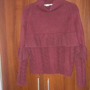 Semi used mock neck sweater top. Great condition. Burgundy color.